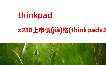 thinkpadx230上市價(jià)格(thinkpadx230メモリ16gb)