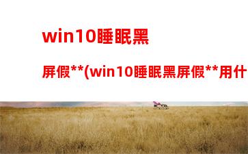 win10睡眠黑屏假死(win10睡眠黑屏假死用什么鍵)