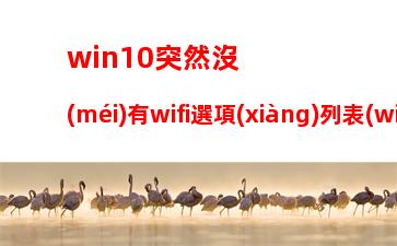 win10突然沒(méi)有wifi選項(xiàng)列表(win10突然沒(méi)有wifi選項(xiàng)列表只有飛行模式)