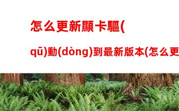 怎么更新顯卡驅(qū)動(dòng)到最新版本(怎么更新顯卡驅(qū)動(dòng)到最新版本筆記本)